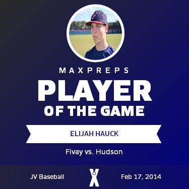 #13 Elijah Hauck Player of the Game badge