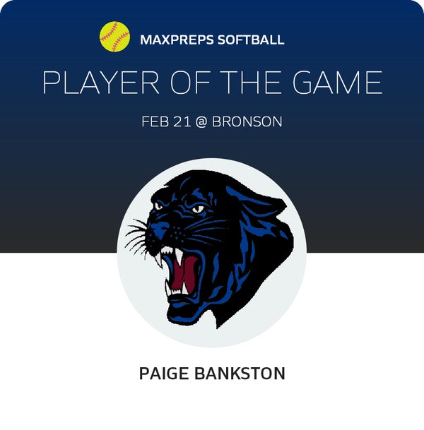 Paige Bankston Player of the Game badge