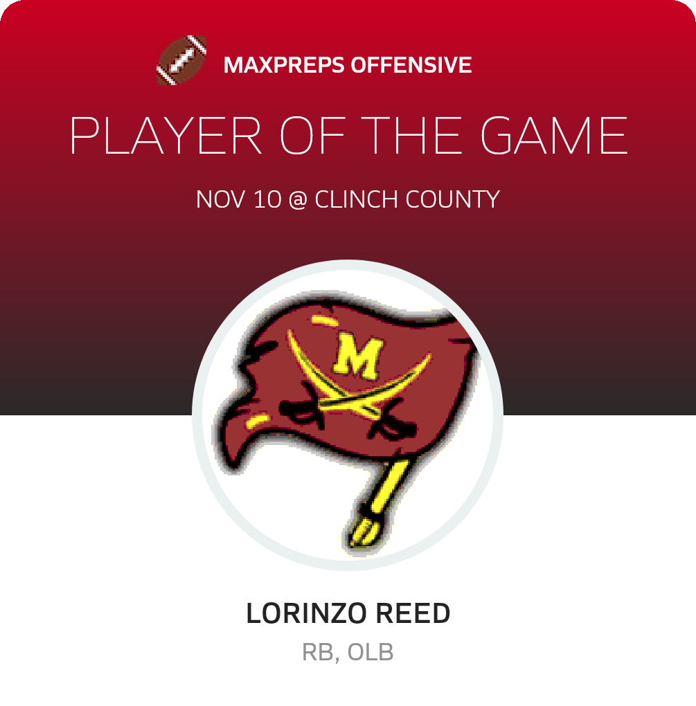 #3 Lorinzo Reed Player of the Game badge