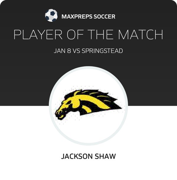 #22 Jackson Shaw Player of the Game badge