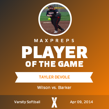 #12 Tayler Devole Player of the Game badge