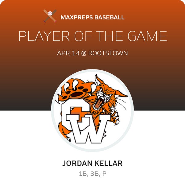 #9 Jordan Kellar Player of the Game badge