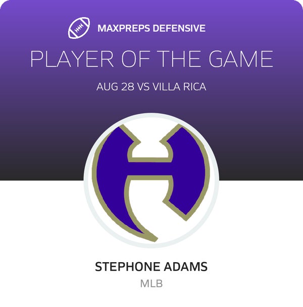 #6 Stephone Adams Player of the Game badge