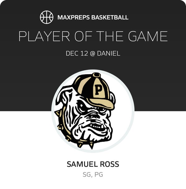 #12 Samuel Ross Player of the Game badge