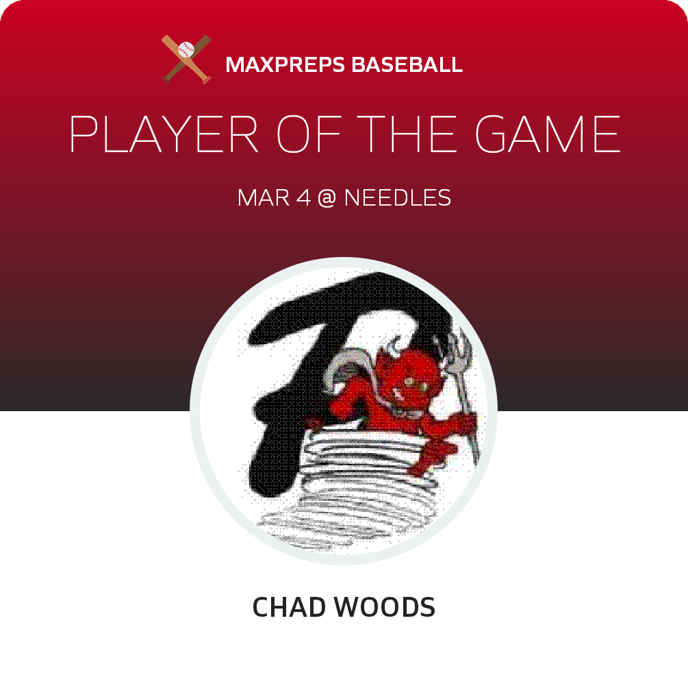 #21 Chad Wood Player of the Game badge