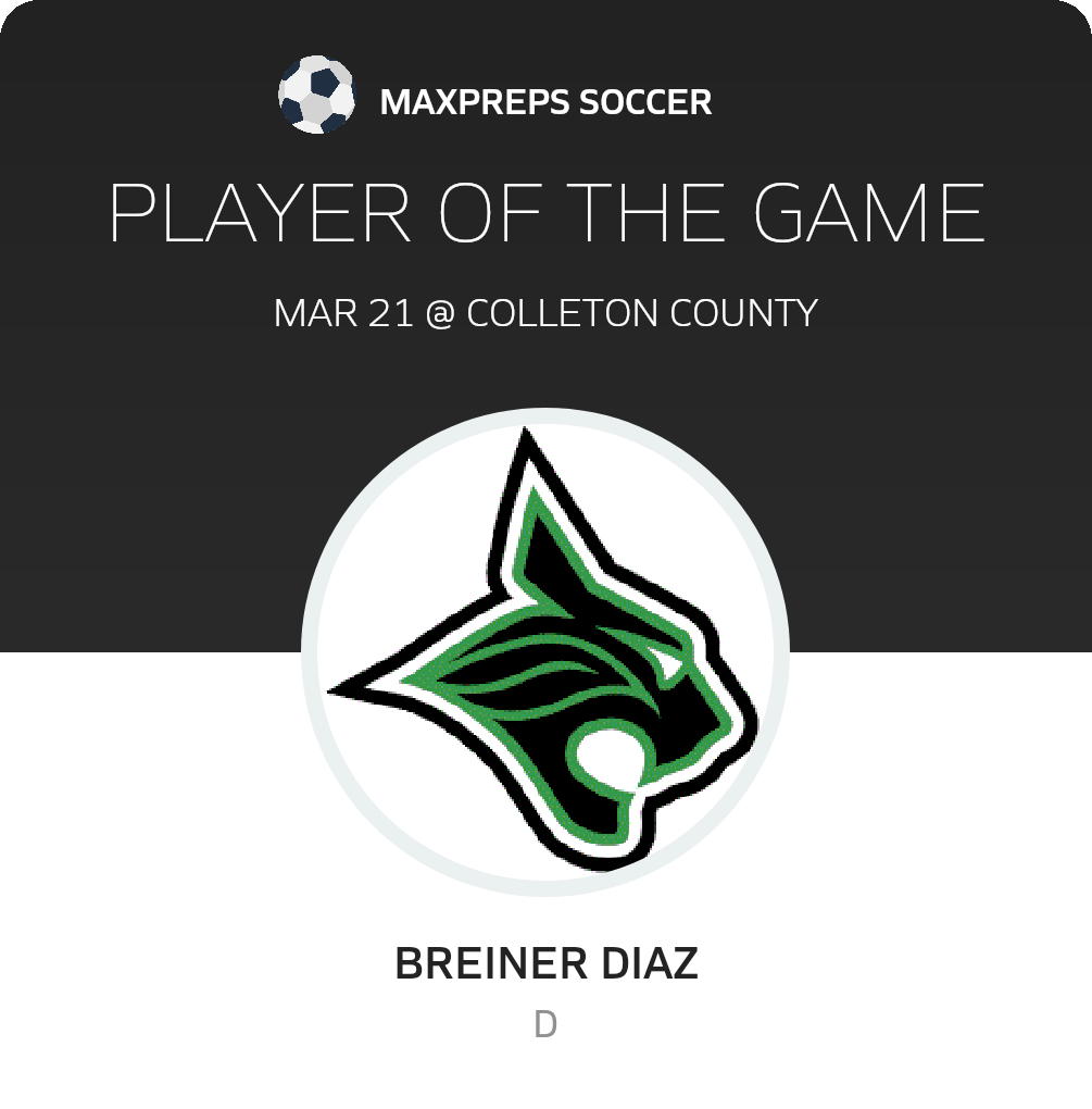 #20 Breiner Diaz Player of the Game badge