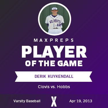 #12 Derik  Kuykendall Player of the Game badge
