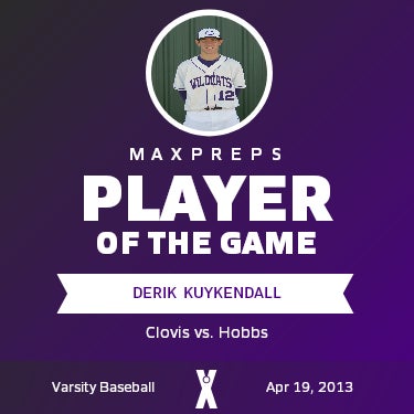 #12 Derik Kuykendall Player of the Game badge