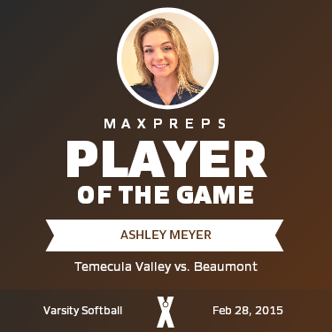 #5 Ashley Meyer Player of the Game badge