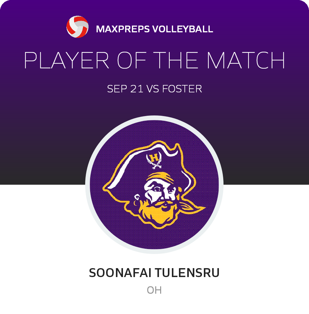 #1 Soonafai Tulensru Player of the Game badge