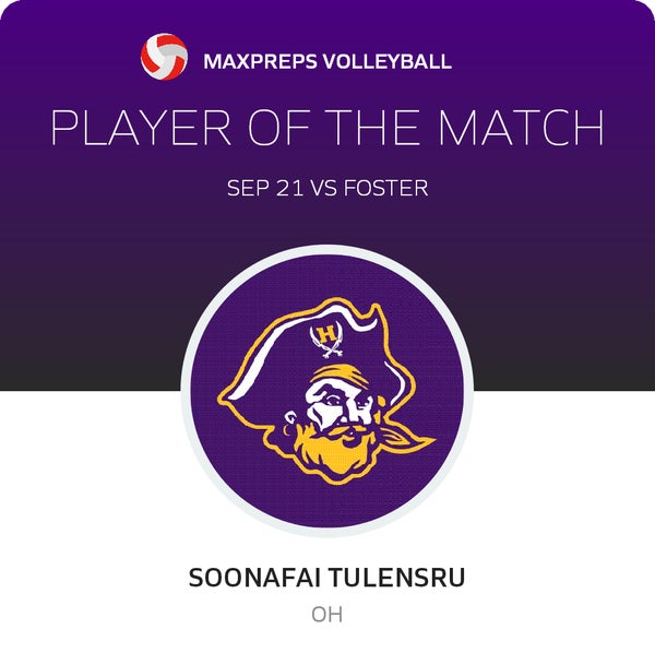 #1 Soonafai Tulensru Player of the Game badge