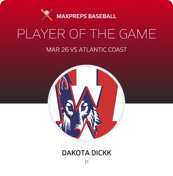 #6 Dakota Dickk Player of the Game badge