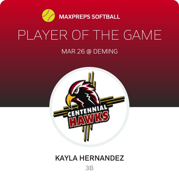 #5 Kayla Hernandez Player of the Game badge