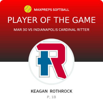 #7 Keagan  Rothrock Player of the Game badge