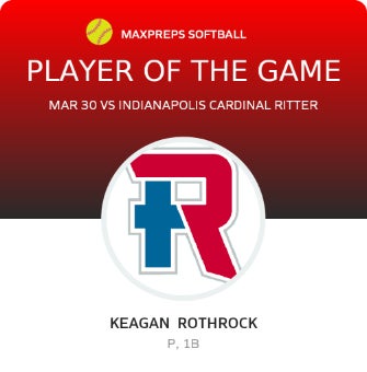 #7 Keagan Rothrock Player of the Game badge