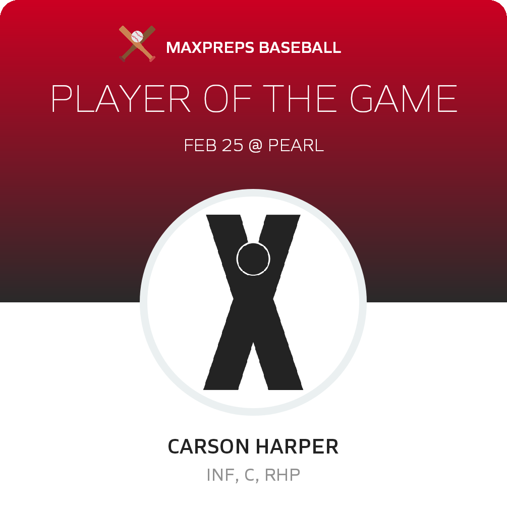#34 Carson Harper Player of the Game badge