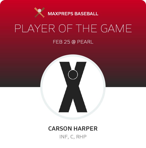 #34 Carson Harper Player of the Game badge