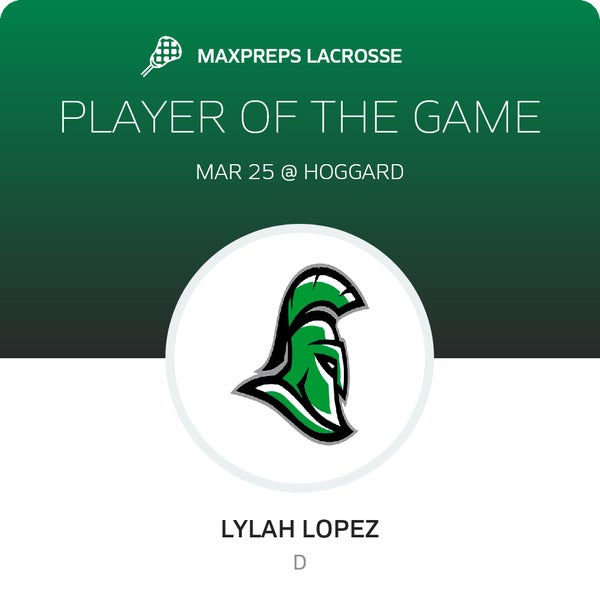 #17 Lylah Lopez Player of the Game badge