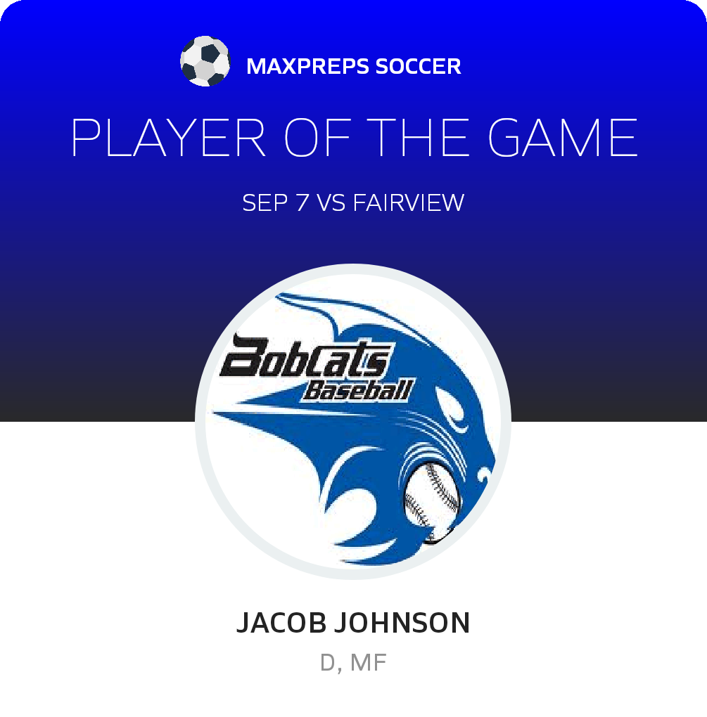 #8 Jacob Johnson Player of the Game badge