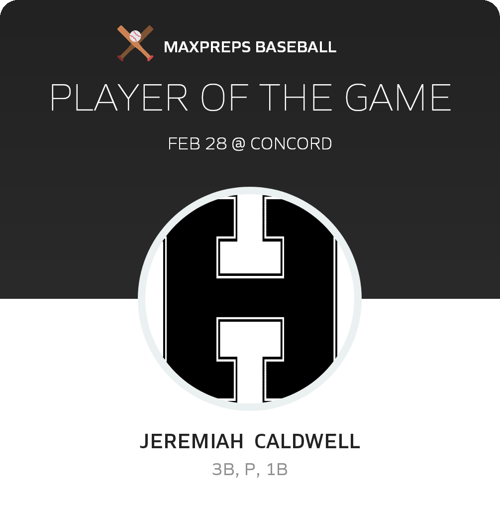 #22 Jeremiah  Caldwell Player of the Game badge