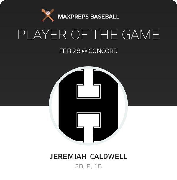#22 Jeremiah Caldwell Player of the Game badge