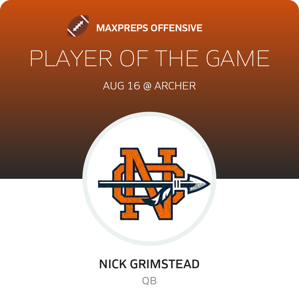 #15 Nick Grimstead Player of the Game badge