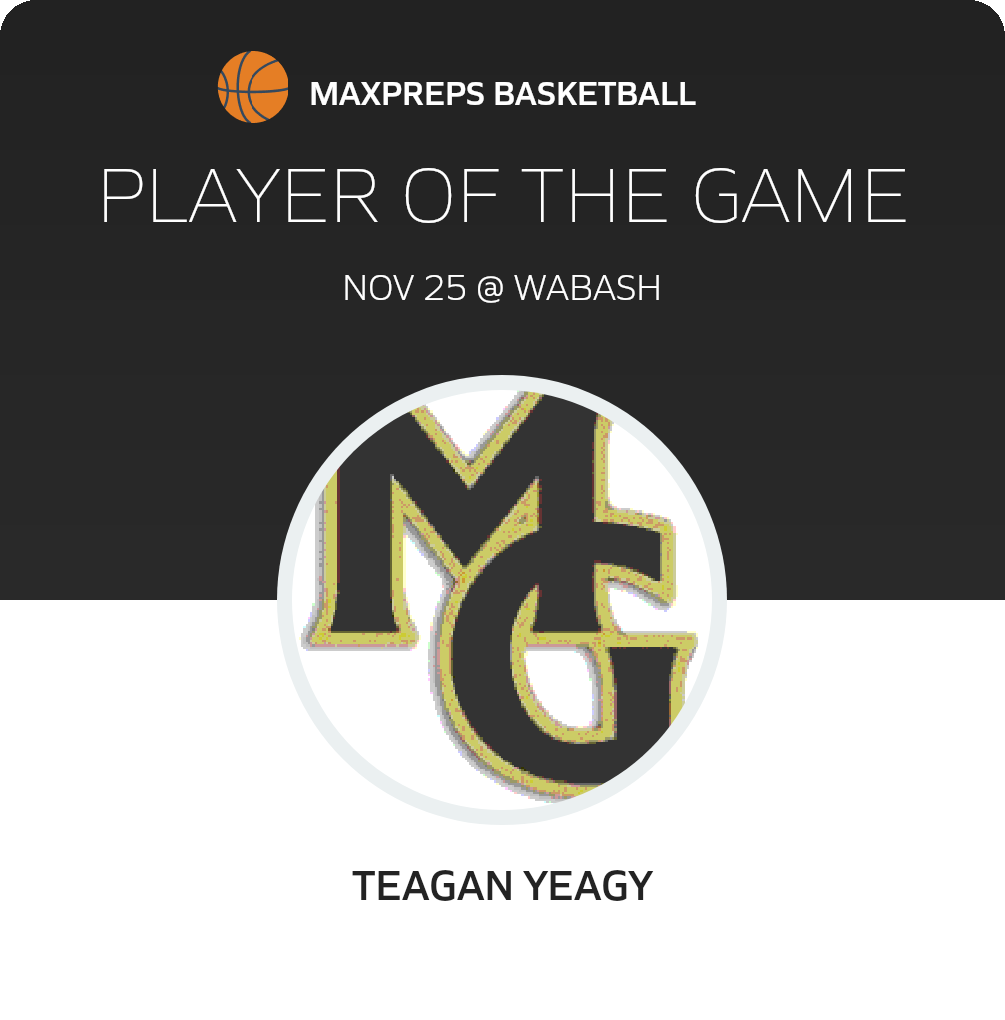 #4 Teagan Yeagy Player of the Game badge
