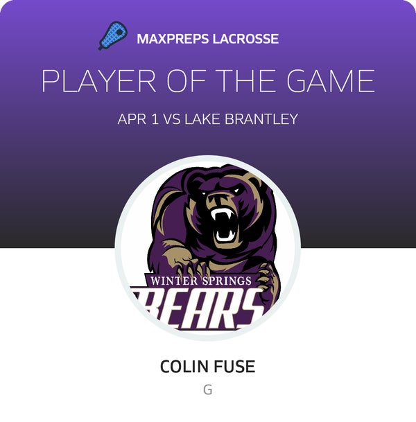 #88 Colin Fuse Player of the Game badge
