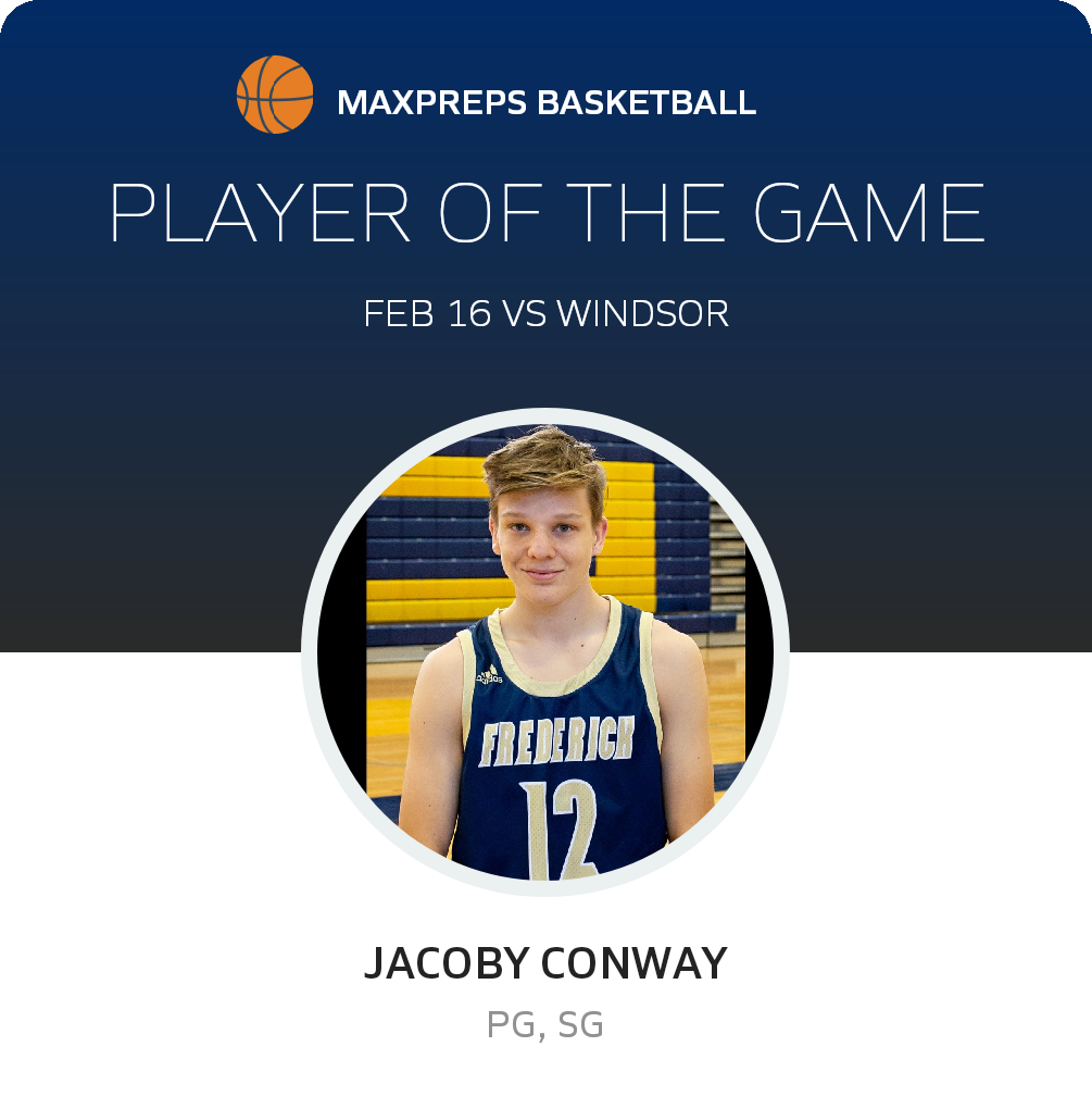 #12 Jacoby Conway Player of the Game badge