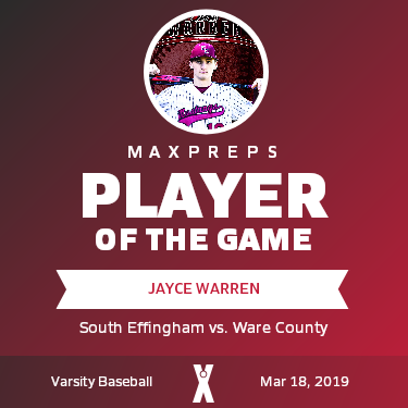 #19 Jayce Warren Player of the Game badge