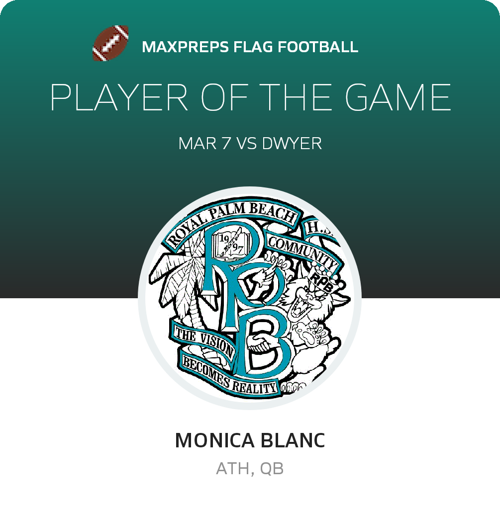 #2 Monica Blanc Player of the Game badge
