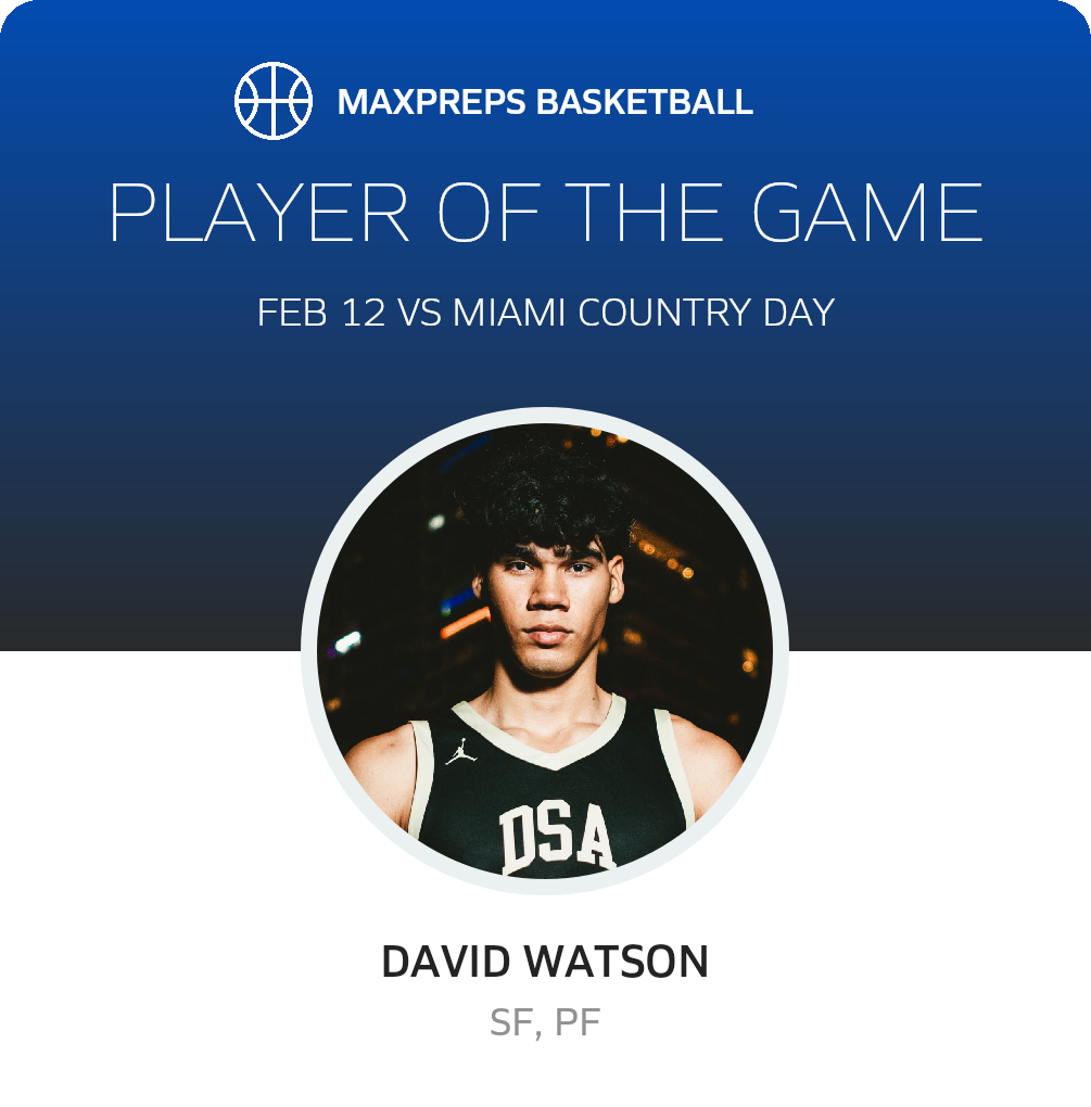 #5 David Watson Player of the Game badge