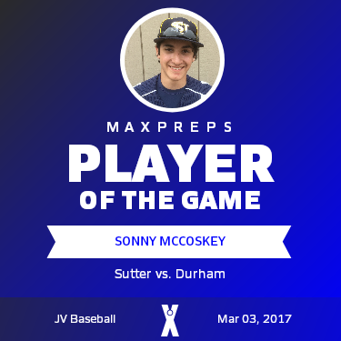 #2 Sonny McCoskey Player of the Game badge