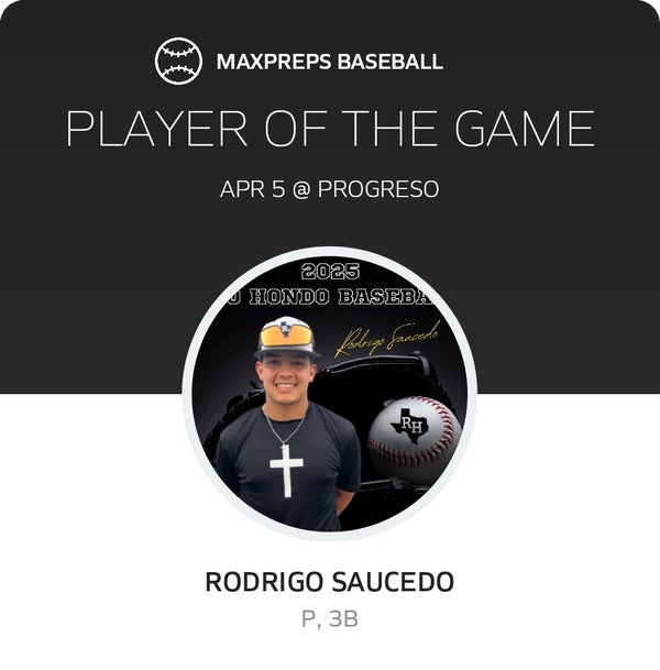 #15 Rodrigo Saucedo Player of the Game badge