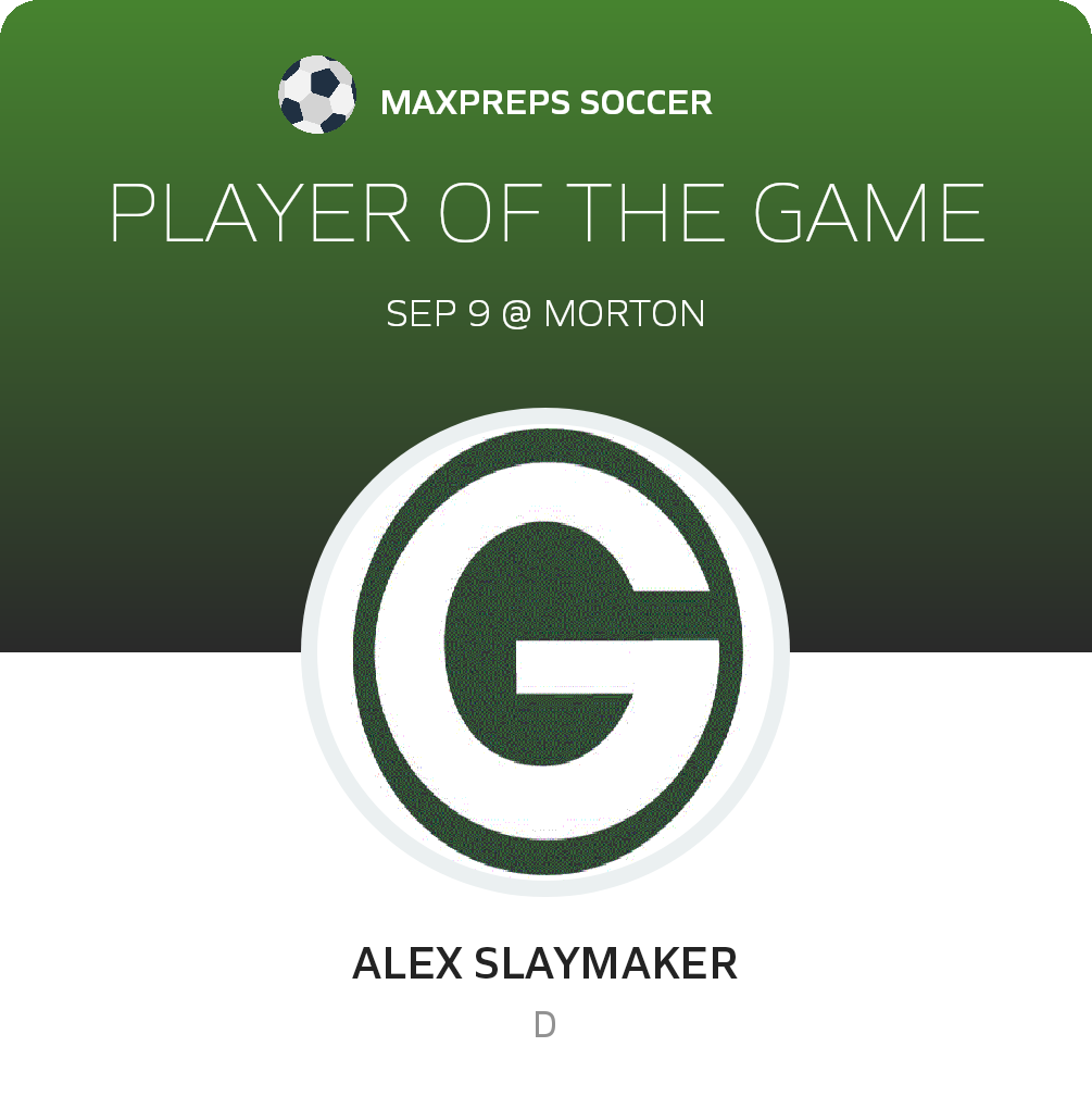 #17 Alex Slaymaker Player of the Game badge