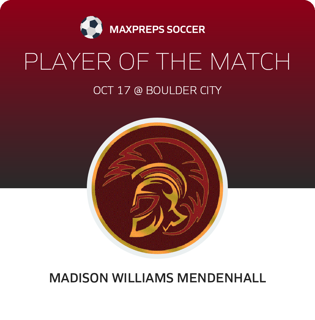 #12 M. Williams Mendenhall Player of the Game badge