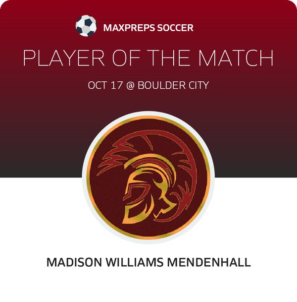 #12 M. Williams Mendenhall Player of the Game badge