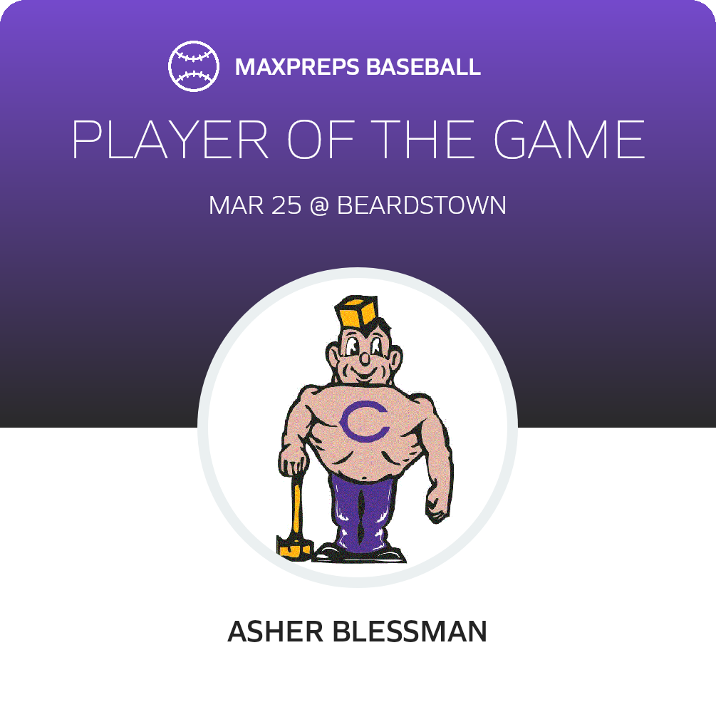 #25 Asher Blessman Player of the Game badge