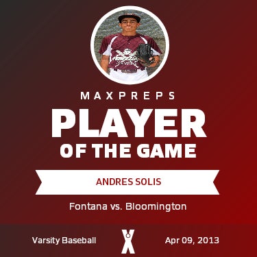 #16 Andres Solis Player of the Game badge