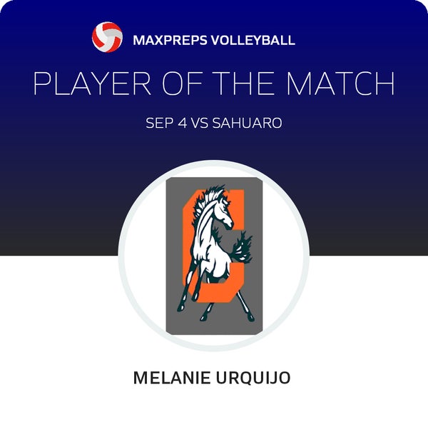 #16 Melanie Urquijo Player of the Game badge