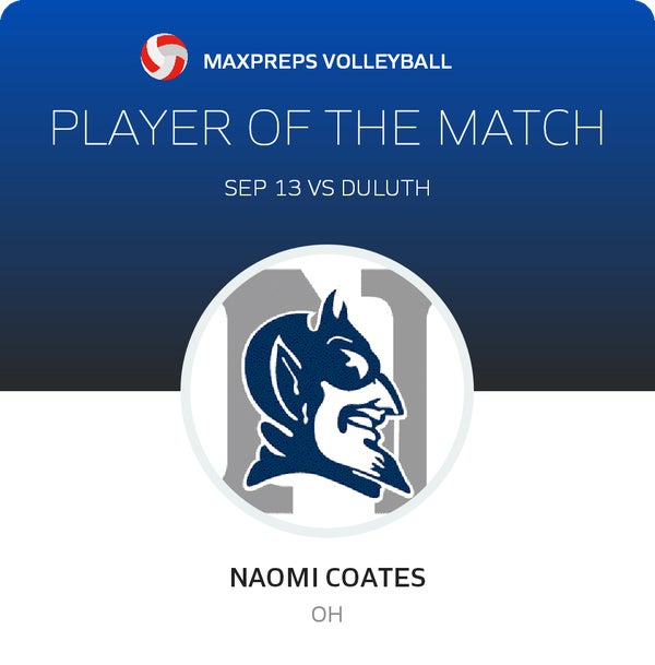 #1 Naomi Coates Player of the Game badge