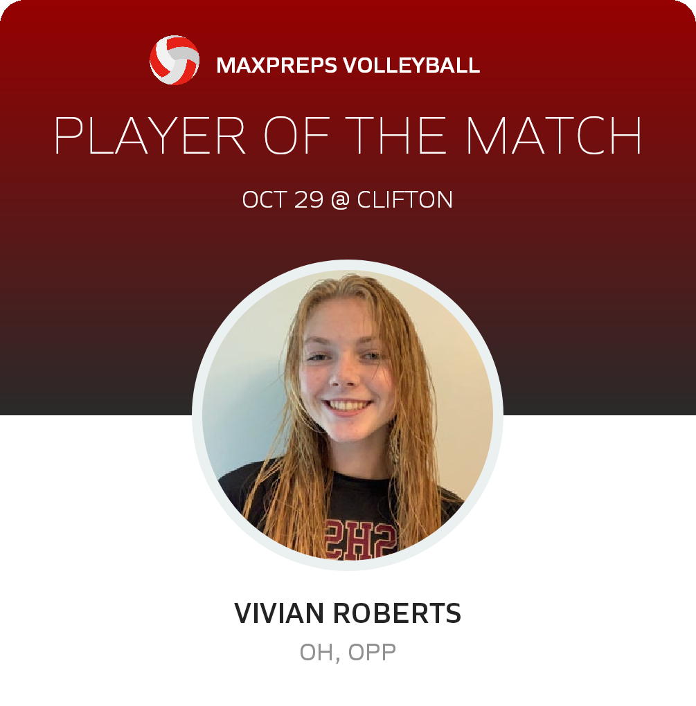 #8 Vivian Roberts Player of the Game badge