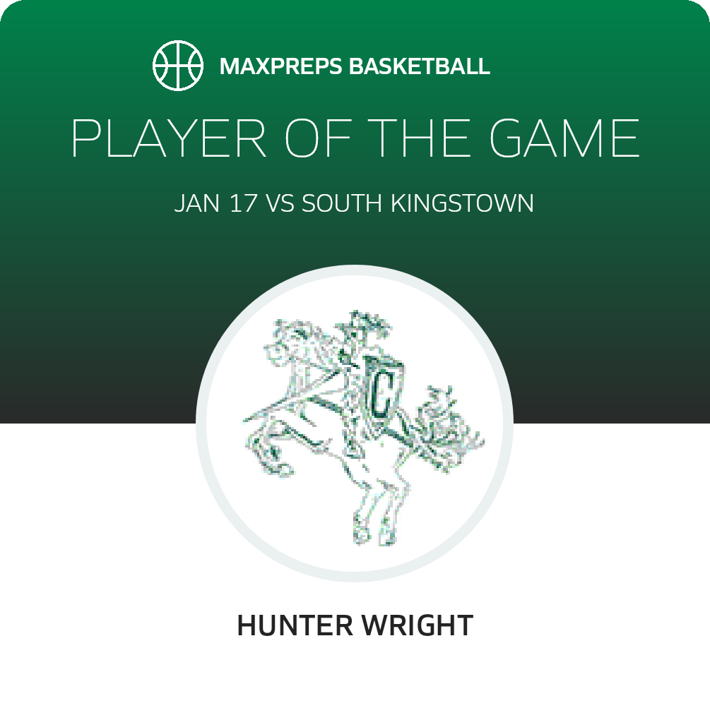 #11 Hunter Wright Player of the Game badge