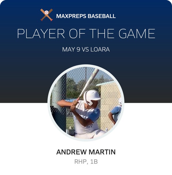 #27 Andrew Martin Player of the Game badge