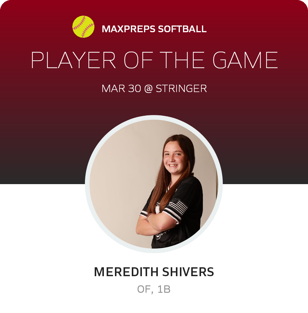 #6 Meredith Shivers Player of the Game badge