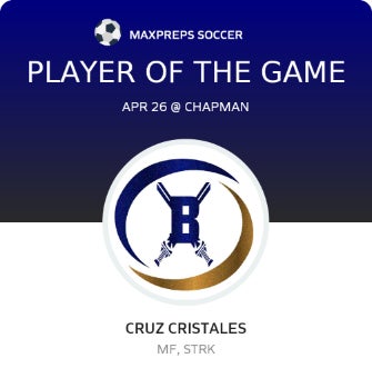 #15 Cruz Cristales Player of the Game badge