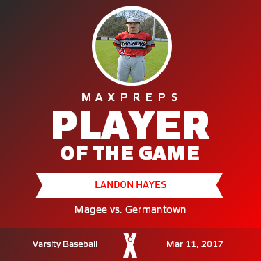 #11 Landon Hayes Player of the Game badge