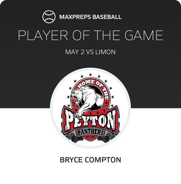 #9 Bryce Compton Player of the Game badge