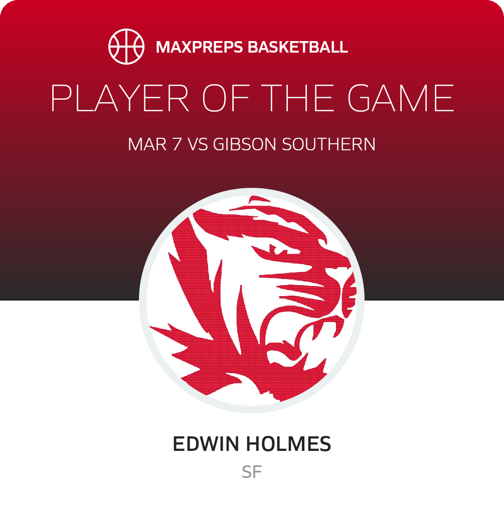 #1 Edwin Holmes Player of the Game badge