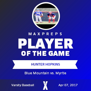 #16 Hunter Hopkins Player of the Game badge